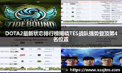 DOTA2最新状态排行榜揭晓TES战队强势登顶第4名位置